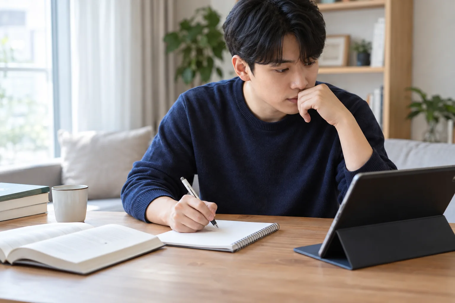 태블릿 이용 중 생긴 문제를 기록하는 독자