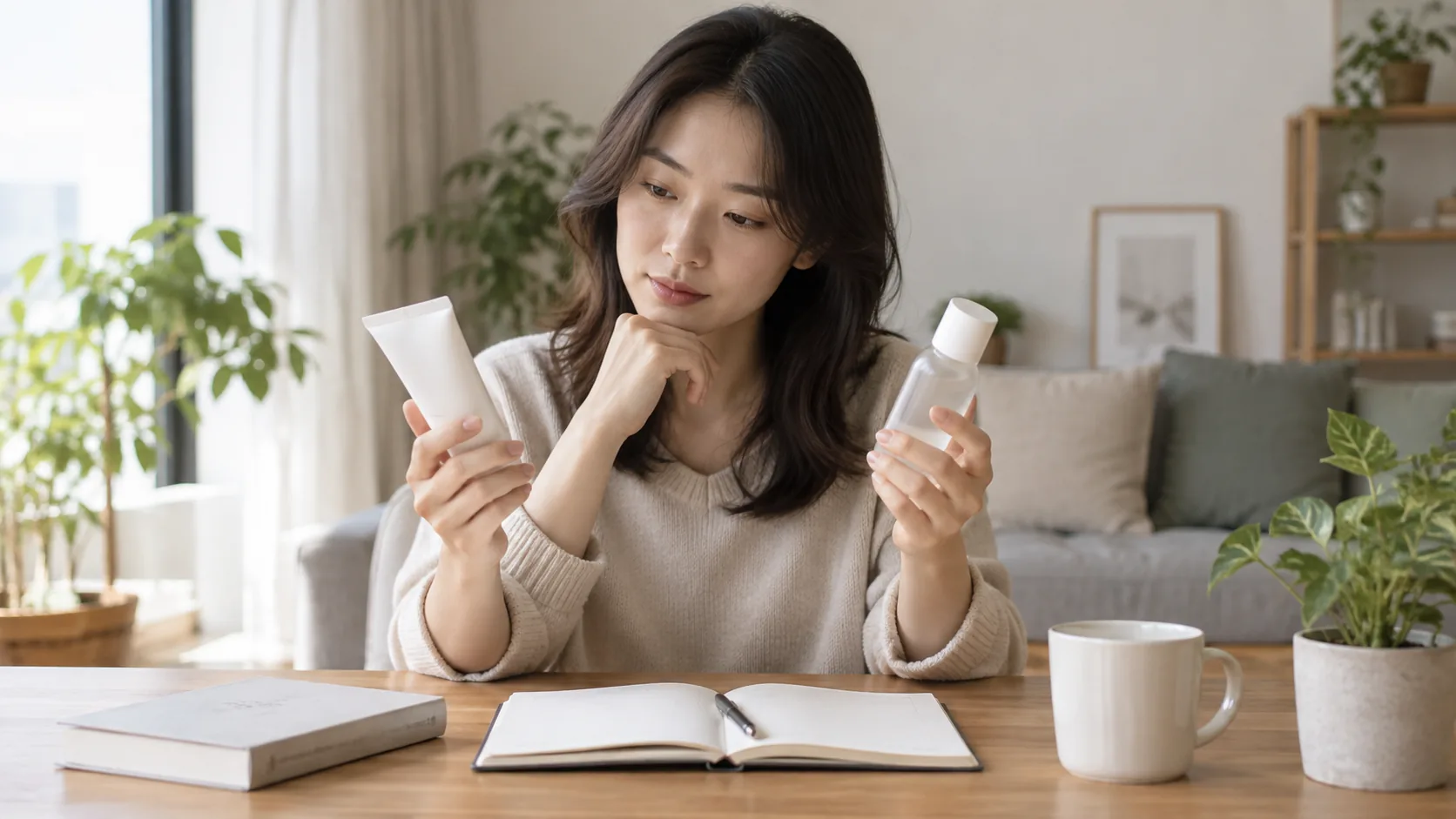 책의 설명을 내 구매 선택에 적용해 확인하는 모습